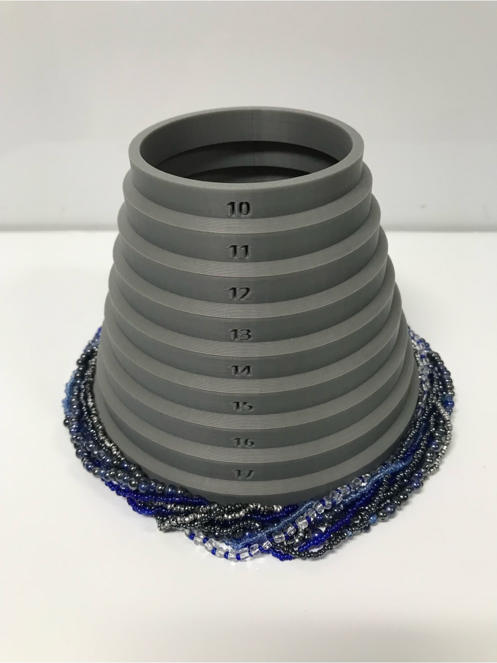 1 Multi Strand Blue Beaded Necklace & 1 Blue Glass Teardrop Pendant Necklace - Picture 6 of 7